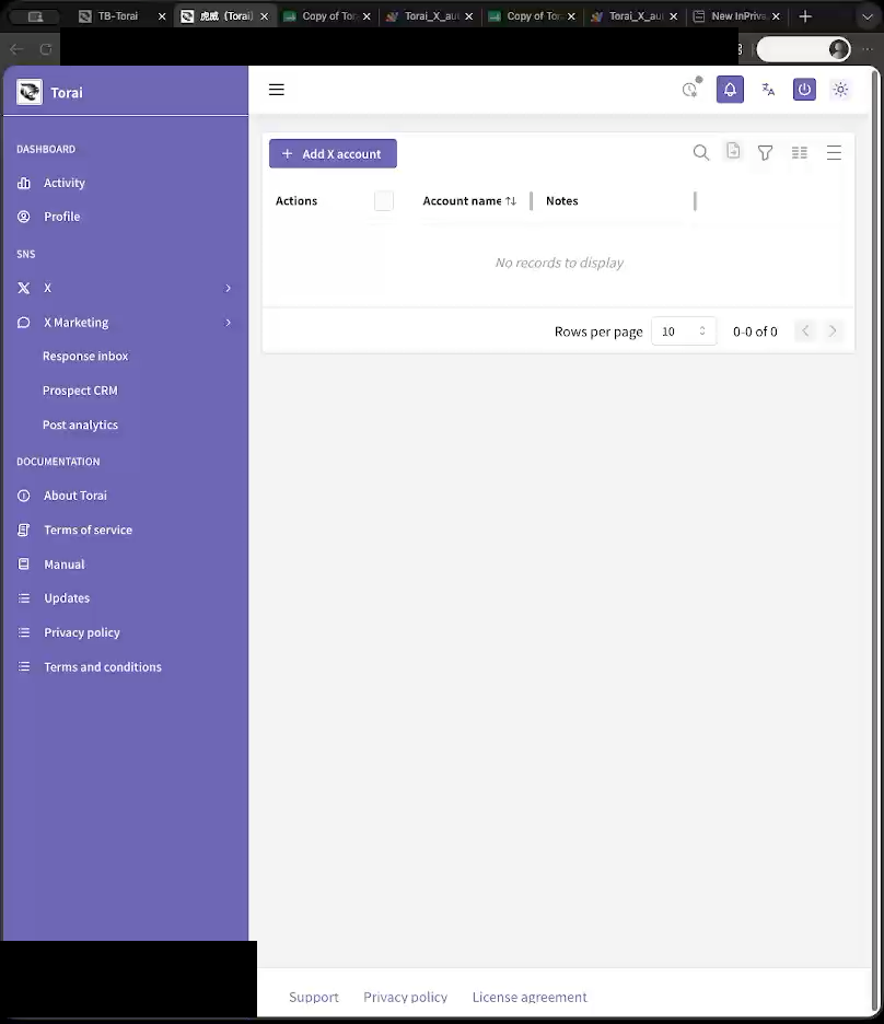X account management