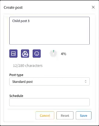 Create a standard post to include in a thread