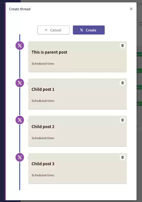 Review the posts included in the thread