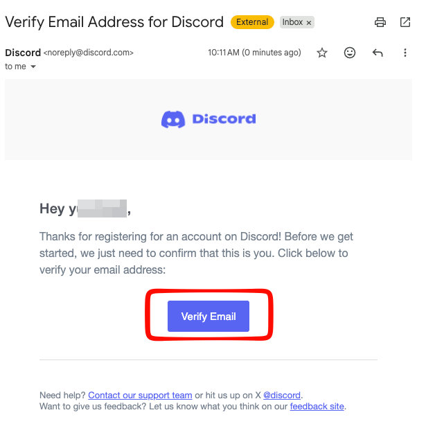 Verify email address