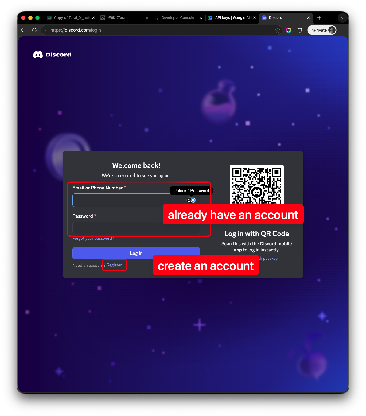Sign in or create an account
