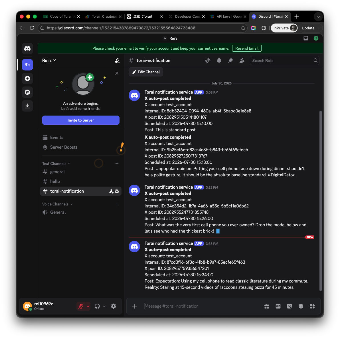 Automated post result in Discord