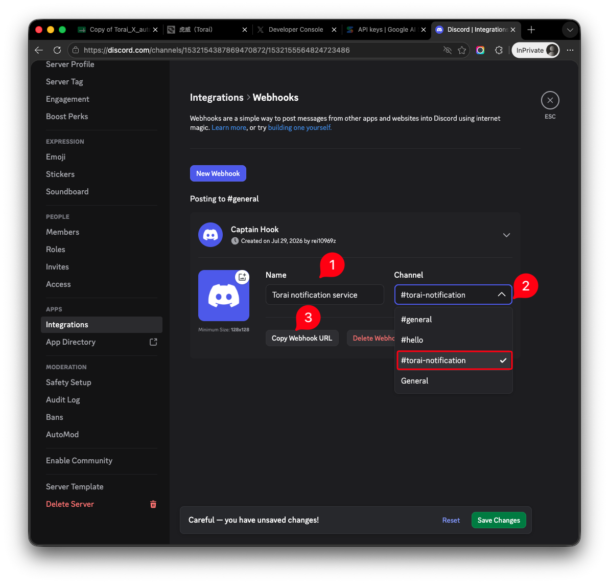 Configure the Webhook
