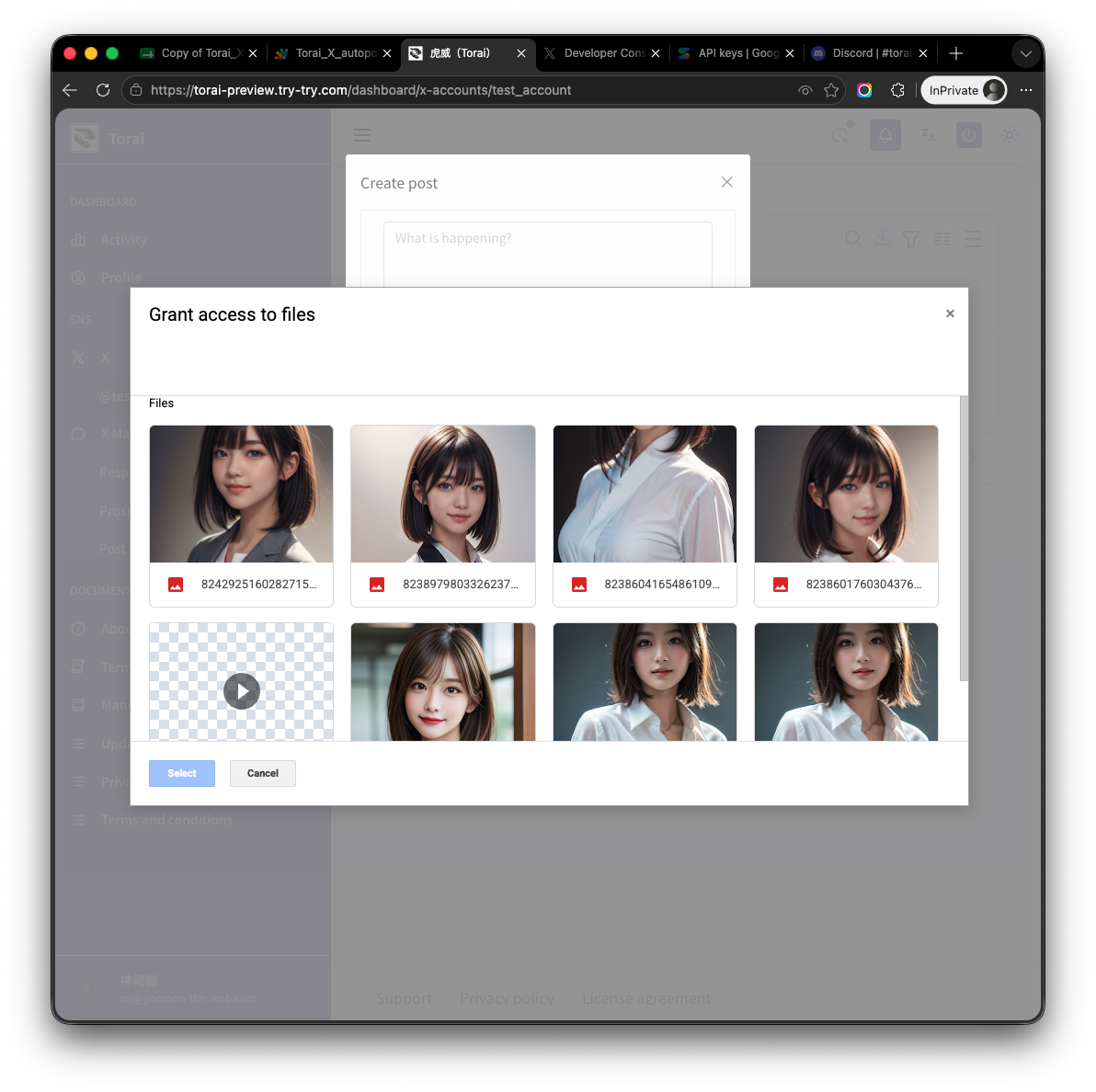Media controls in the Create post dialog
