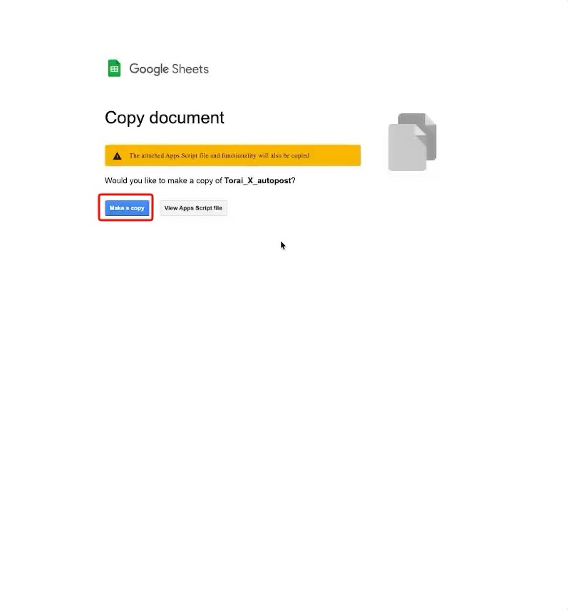 Click to get Google sheet