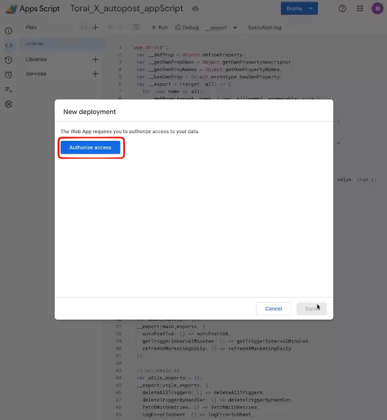 Authorize access