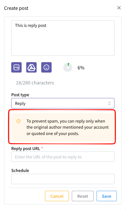 Select the X post type with post content redacted