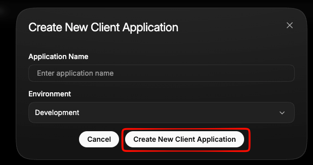 Create new X app